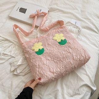 Floral Textured Crossbody Bag