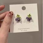 Grapes Faux Crystal Fringed Earring 1 Pair - Purple - One Size