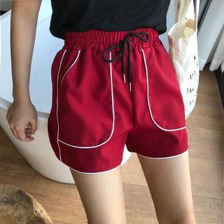 Color-block Wide-leg Shorts