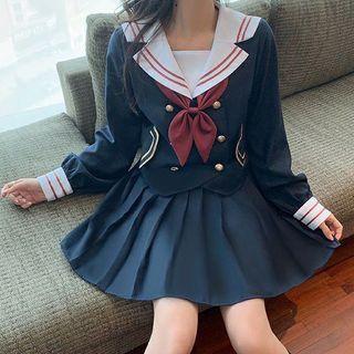 Double Breasted Jacket / Pleated Skirt