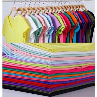Plain Crewneck Short Sleeve T-shirt