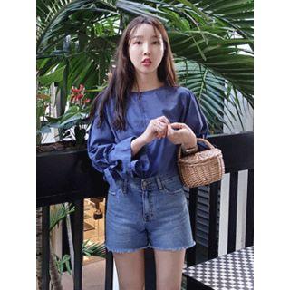 Tie-sleeve Cotton Top