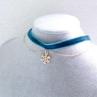 Flake Choker Blue - One Size