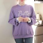 Butter Letter-embroidered Boxy Pullover