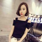 Short-sleeve Cold-shoulder T-shirt / Undershorts