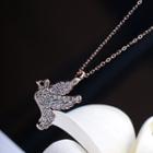 Rhinestone Bird Pendant Necklace