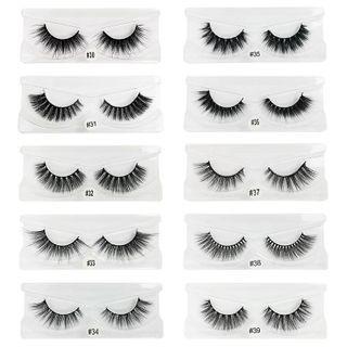 False Eyelashes (20 Pairs) (various Designs)
