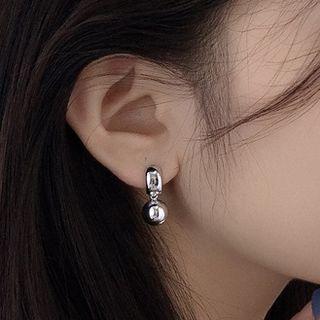 925 Sterling Silver Bead Dangle Earring 1 Pair - 925 Silver - Earrings - Bead - Silver - One Size