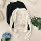 Long-sleeve Open Front T-shirt