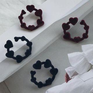 Heart Shape Open Hoop Earrings