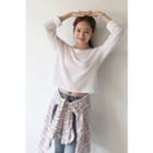 Extra Long-sleeve Plain T-shirt