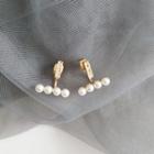 Faux Pearl Drop Earring 1 Pair - Stud Earring - Gold - One Size