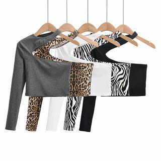 Single Long-sleeve Cropped Top