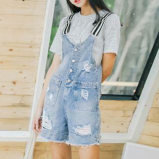 Ripped Jumper Denim Shorts