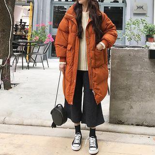 Stand-collar Long Padded Coat