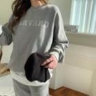 Harvard Letter Pigment Sweatshirt Gray - One Size