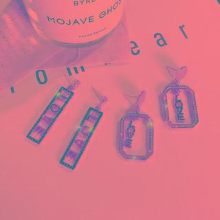 Love Lettering Drop Earring