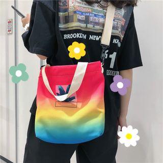 Gradient Color Crossbody Tote Bag