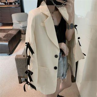 Ribbon Detail Single Breasted Blazer