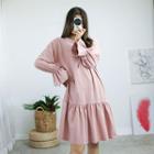 Ruffled Loose-fit Cotton Dress