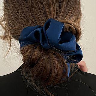 Plain Fabric Hair Tie Blue - One Size