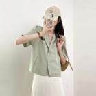 Plain Oversized Button-up Blazer