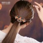 Retro Faux Pearl Faux Crystal Alloy Hair Clip Tangerine - One Size