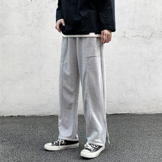 Zip-hem Straight Leg Sweatpants