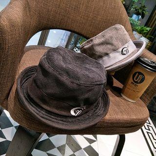 Embroidery Corduroy Bucket Hat