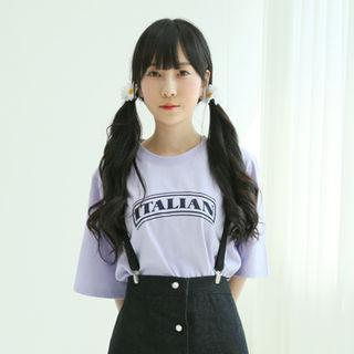 Italian Letter Print T-shirt