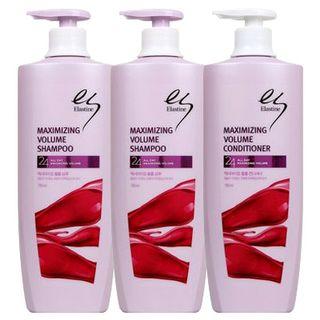 Elastine - Maximizing Volume Set: Shampoo 600ml + Shampoo 600ml + Conditioner 600ml