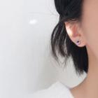 Sterling Silver Color-block Studs