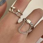 Geometric Layered Alloy Ring / Chained Alloy Ring
