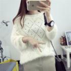 Perforated Furry Sweater