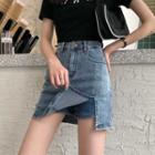 Mini Fitted Denim Skirt / Belt