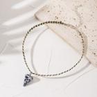 Stone Pendant Choker Na279-01 - One Size