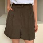 Band-waist Pleated Front Shorts