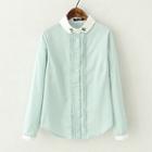Embroidered Color Block Shirt