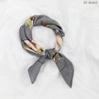 Print Light Scarf Gray & Pink - One Size