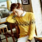 Jacquard Crewneck Sweater