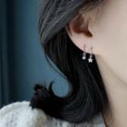 Faux Pearl / Flower Sterling Silver Dangle Earring