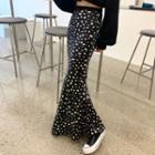 Dotted Maxi Mermaid Skirt Black - One Size