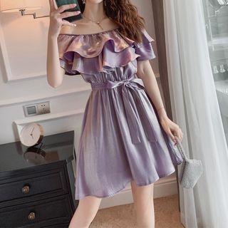 Off-shoulder  Mini A-line Dress