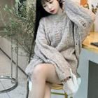 Cable-knit Sweater / Lace Knit Dress