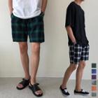 Colored Plaid Shorts