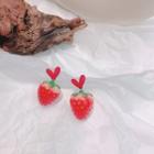 Strawberry Drop Earring 1 Pair - Earring - Red - One Size