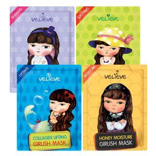 Bellamonster - Velieve Girlish Mask (4 Types) 1pc Honey Moisture