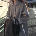 Tie-waist Midi Coat As Shown In Figure - One Size