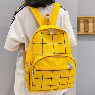 Lightweight Plaid Backpack