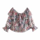 Elbow Sleeve Floral Top
